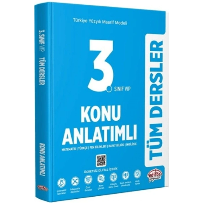 3. Sınıf Tüm Dersler Maarif Model Konu Anlatımlı-Kolektif-Editör Yayınevi