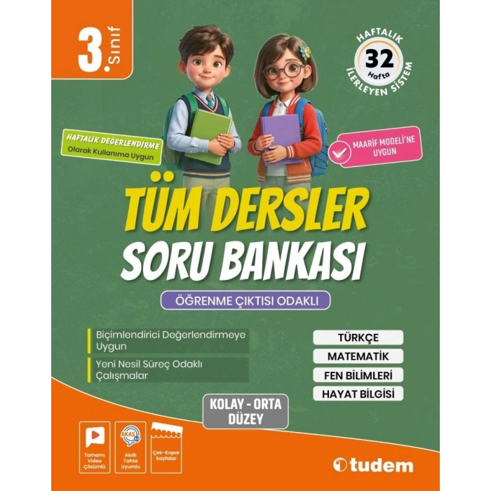 3.Sınıf Tüm Dersler Soru Bankası Tudem Yayınları