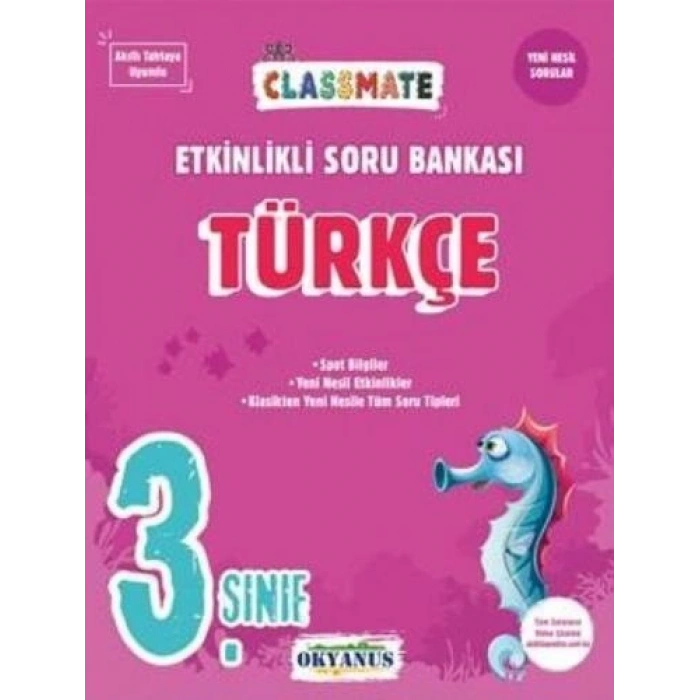 3.Sınıf Türkçe Soru Classmate - Okyanus Yayınları