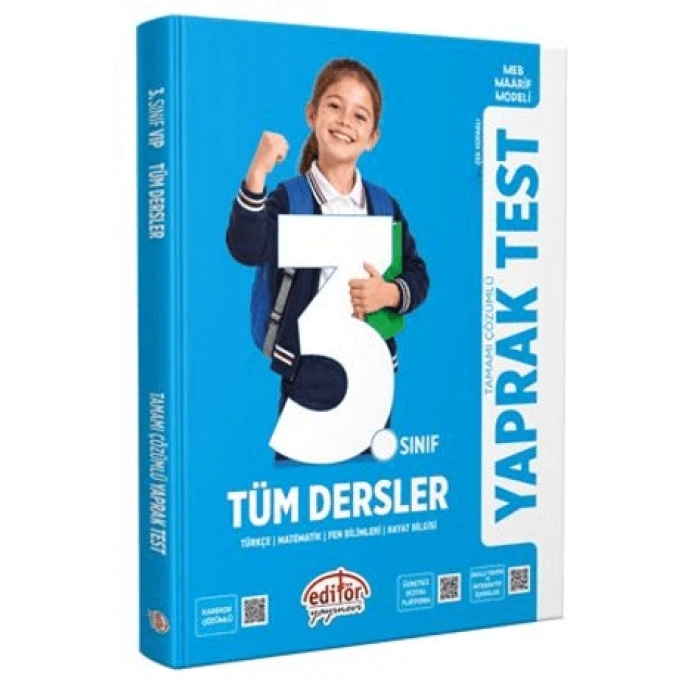 3.Sınıf Tüm Dersler Maarif Modeli Yaprak Test- Editör Yayınları