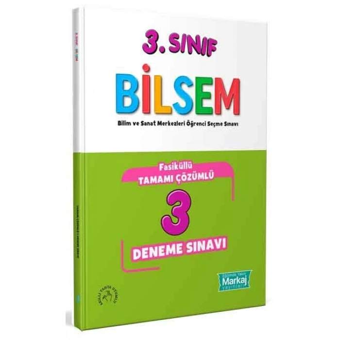 3.Sınıf Bilsem Deneme Çözümlü 3 lü-Markaj Yayınları