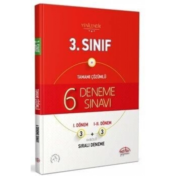 3.Sınıf Deneme Sınavı 6lı Fasikül 3+3 Yenilendik - Editör Yayınları
