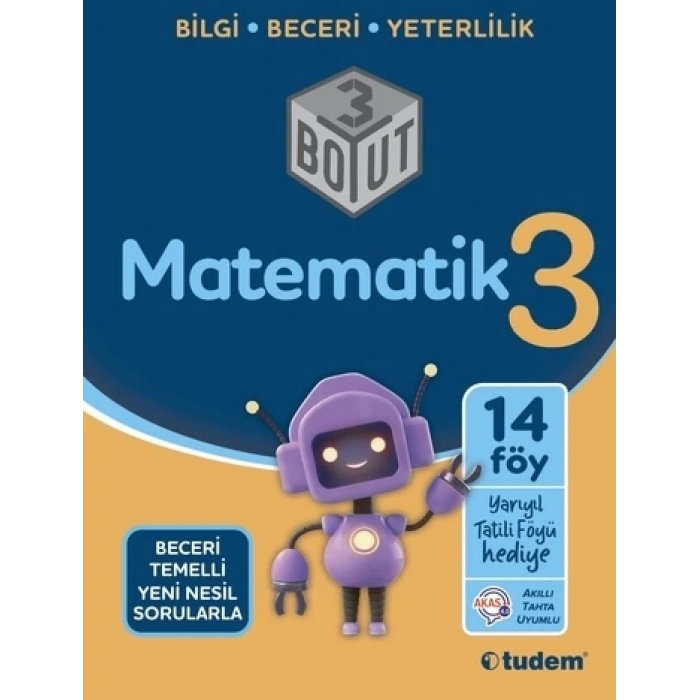 3.Sınıf Matematik 3 Boyut Soru Bankası- Tudem Yayınları