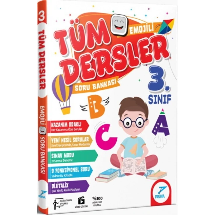 3.Sınıf Tüm Dersler Soru Bankası Emojili-Pruva Akademi