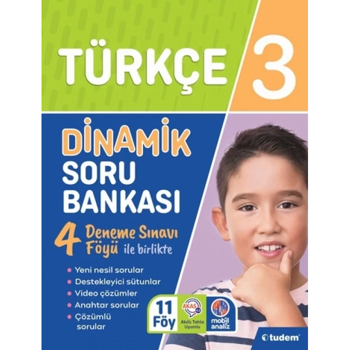 3.Sınıf Türkçe Dinamik Soru Bankası-Komisyon-Tudem Yayınları