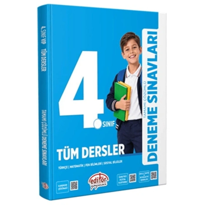 4.Sınıf Tüm Dersler Tamamı Çözümlü Deneme Sınavları-Editör Yayınevi