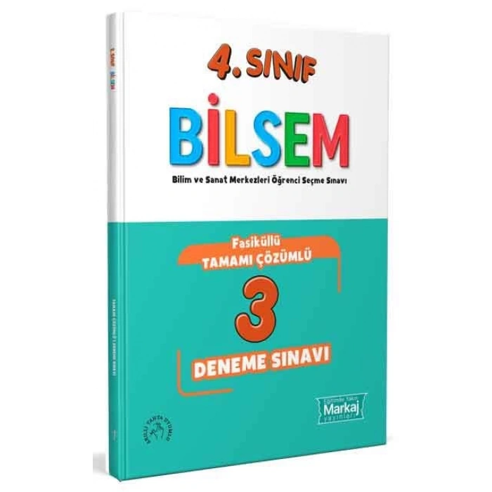 4.Sınıf Bilsem Deneme Çözümlü 3 lü-Markaj Yayınları
