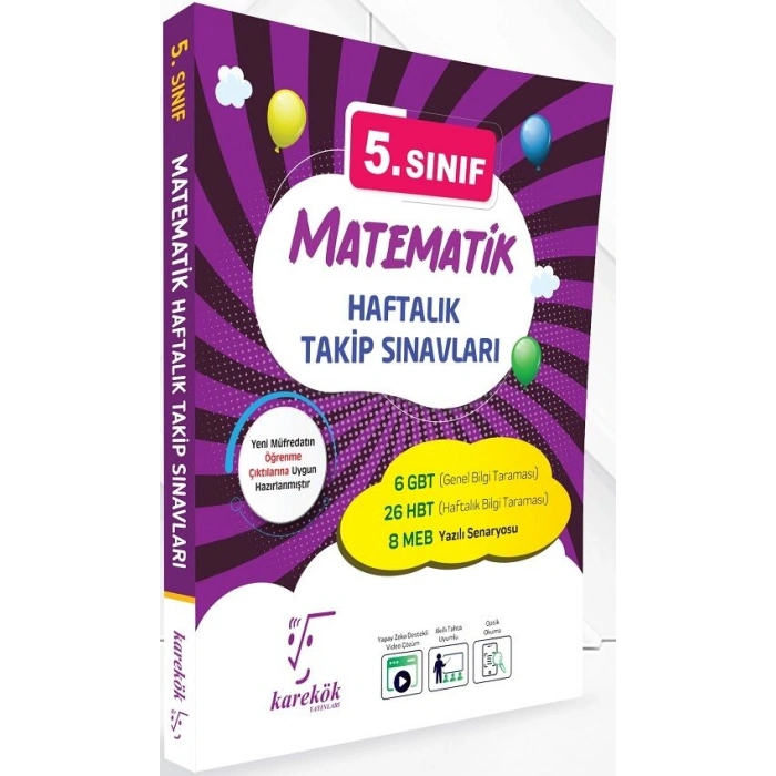 5.Sınıf Matematik Haftalık Takip Sınavları-Karekök Yayınları