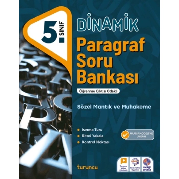 5.Sınıf Paragraf Soru Bankası Dinamik - Turuncu Yayınları