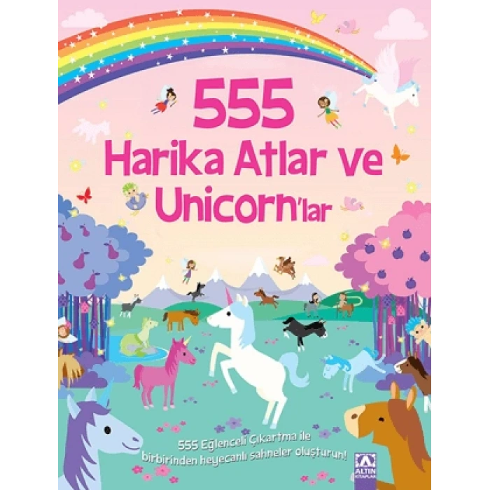 555 Eğlenceli Çıkartma Harika Atlar - Altın Kitaplar Yayınları