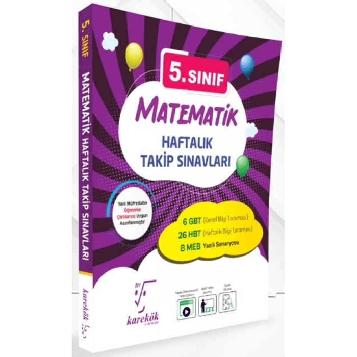 5.Sınıf Matematik Haftalık Takip Sınavları-Karekök Yayınları