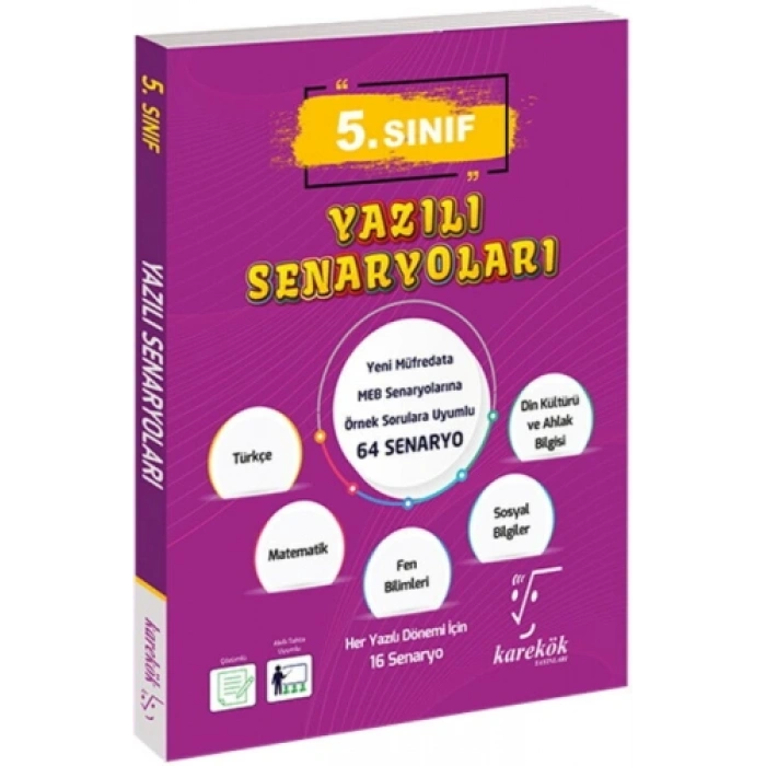 5.Sınıf Yazılı Senaryoları-Karekök Yayınları