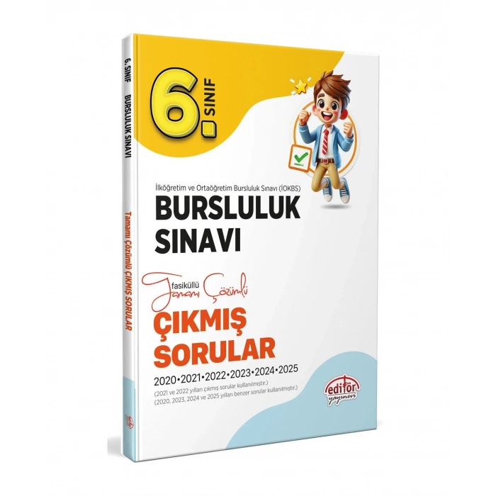 6.Sınıf Bursluluk Çıkmış Sorular İOKBS - Editör Yayınları