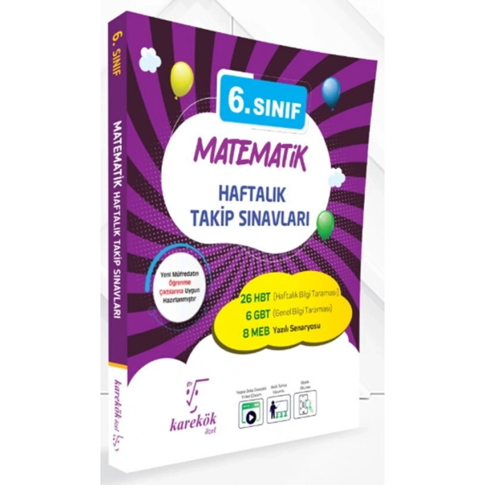 6.Sınıf Matematik Haftalık Takip Sınavları - Karekök Yayınları
