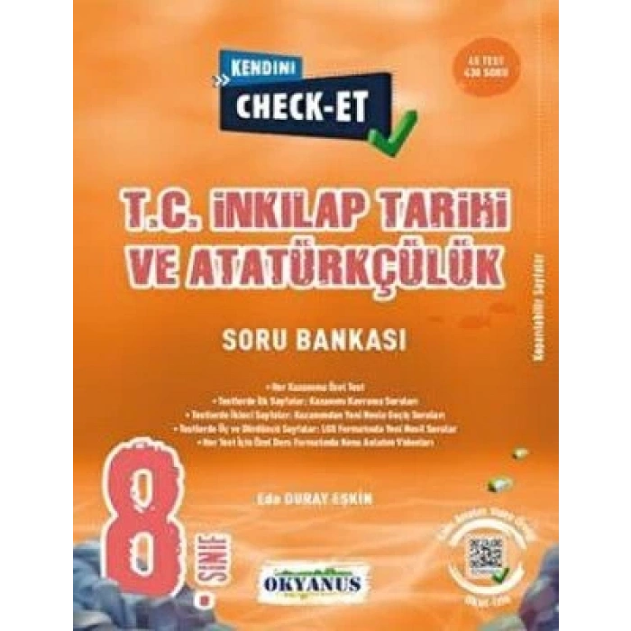 8.Sınıf Kendini Check - Et İnkılap Tarihi Soru - Okyanus Yayınları