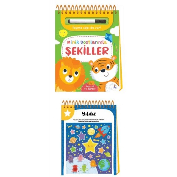 Minik Dostlarımla Şekiller – Yaz, Sil ve Öğren-İndigo Çocuk