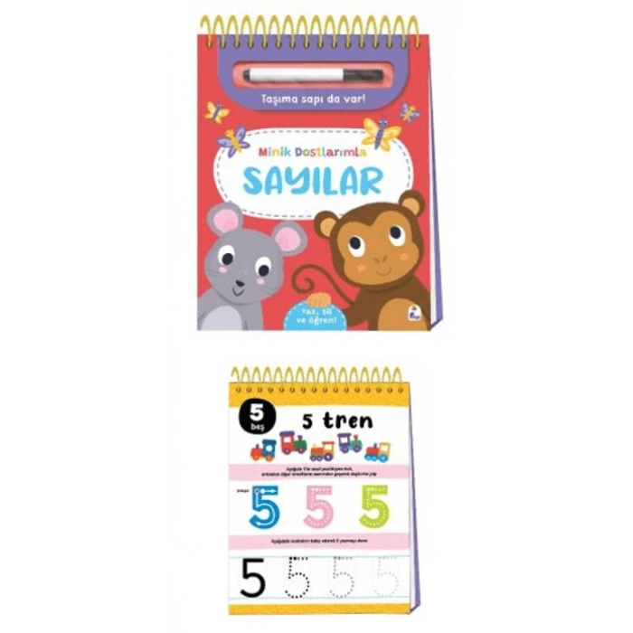 Minik Dostlarımla Sayılar – Yaz, Sil ve Öğren-İndigo Çocuk