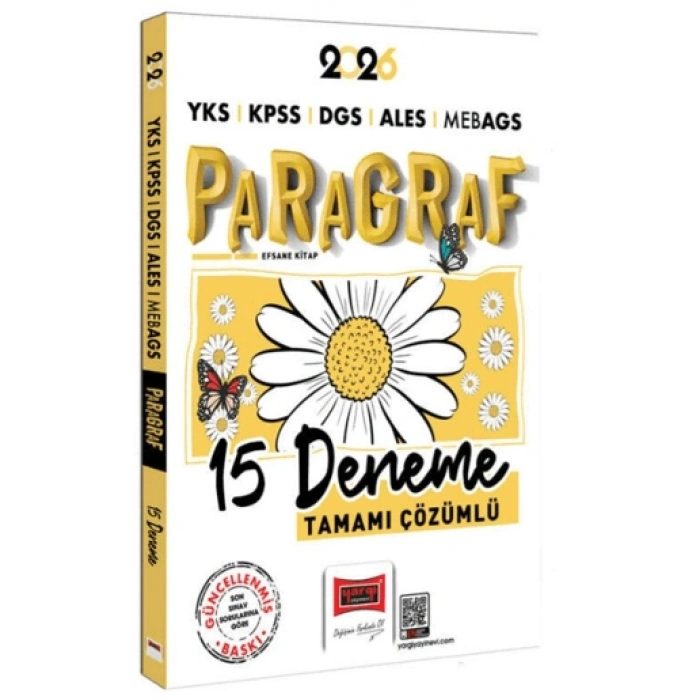 2026 KPSS ALES DGS Paragraf 15 Deneme-Papatya Serisi-Yargı Yayınları