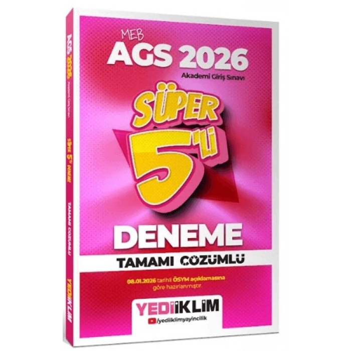 2026 MEB-AGS Süper 5 li Deneme-Yediiklim Yayınları