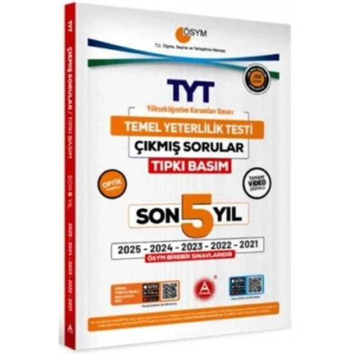 TYT Son 5 Yıl Tüm Dersler Çkmış Sorular-A Yayınları