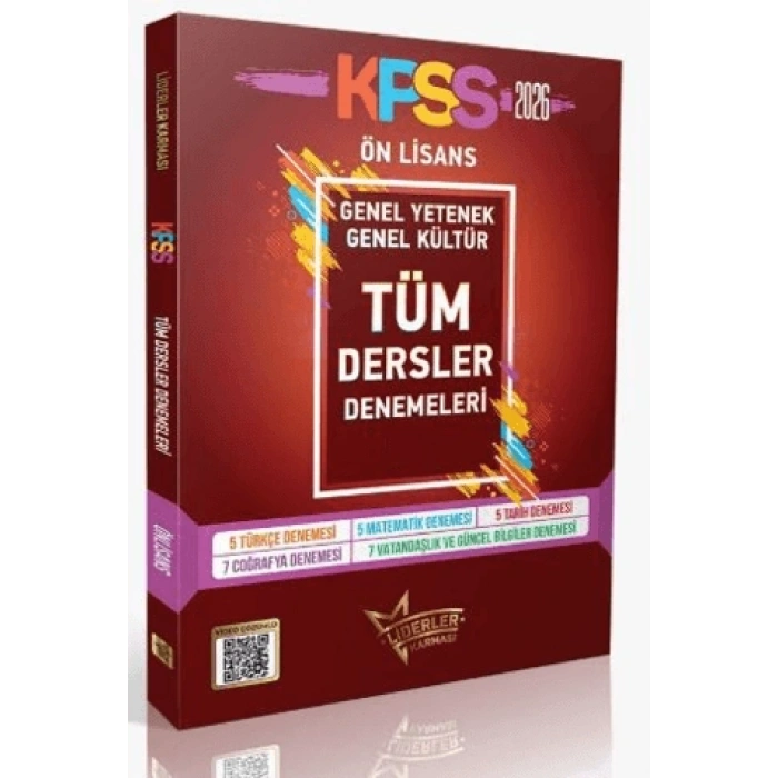 2026 KPSS Önlisans Tüm Dersler Denemeleri-Liderler Karması