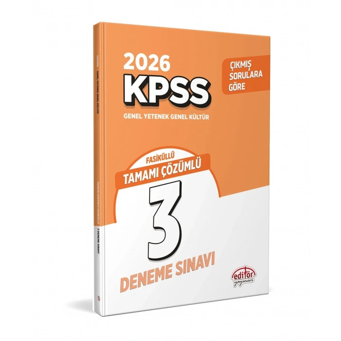 2025 KPSS Lisans Deneme Sınavı 3lü - Editör Yayınları