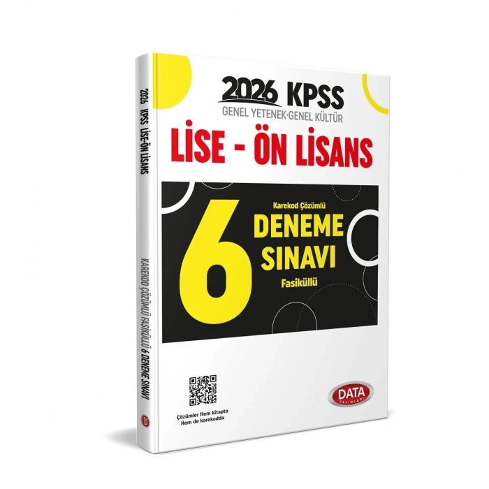 2026 KPSS Lise Önlisans 6 Deneme-Data Yayınları