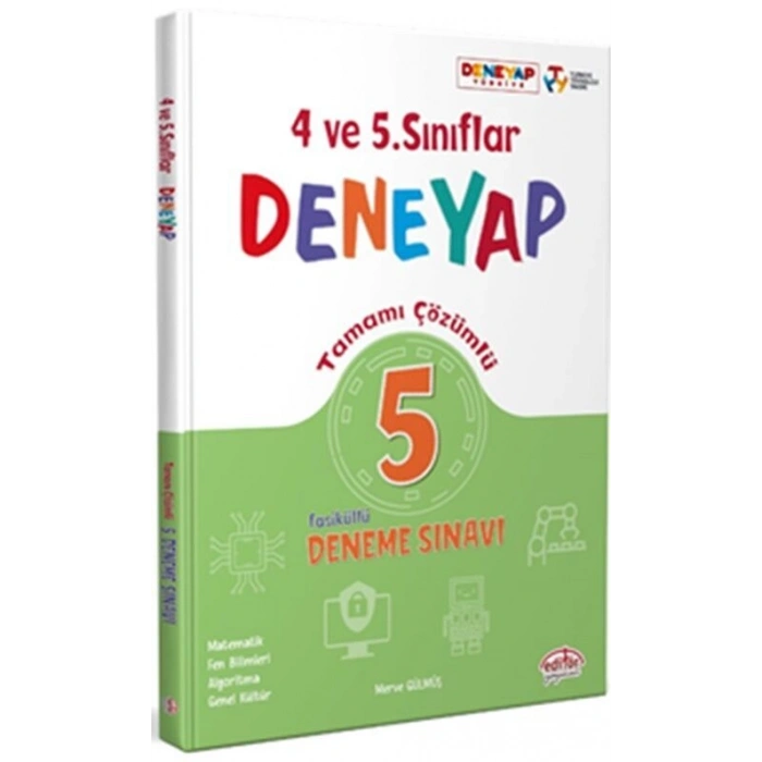 4 VE 5.Sınıflar Deneyap Tamamı Çözümlü 5 Deneme-Editör Yayınları