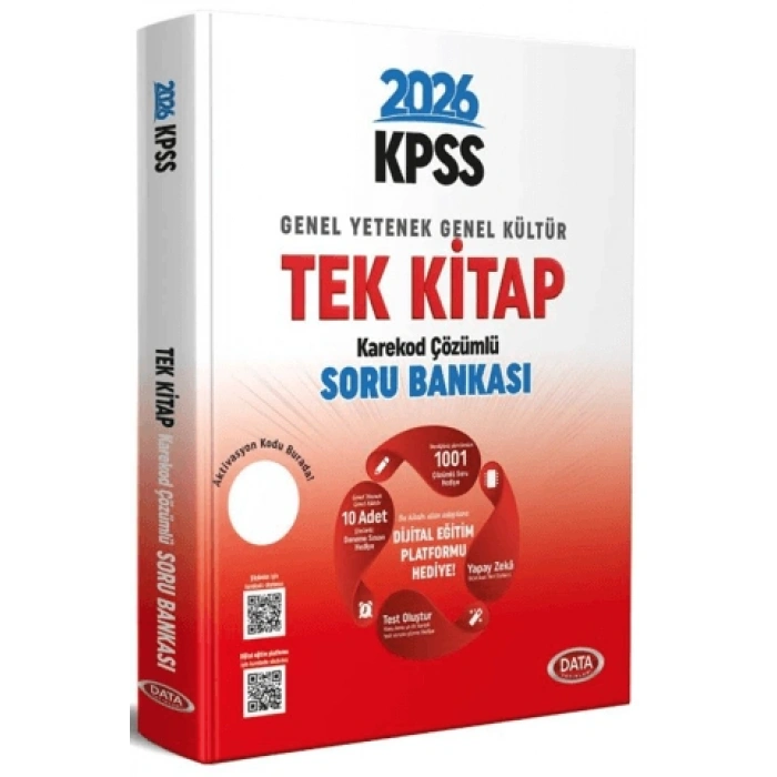 2026 KPSS Lisans Soru Bankası Tek Kitap(İADESİZ) Karekod Çözümlü - Data Yayınları