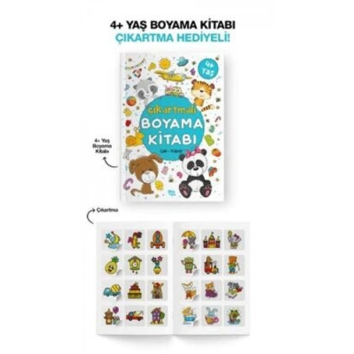 Çıkartmalı Boyama Kitabı Çek Kopar 4 Yaş+ -BigKids