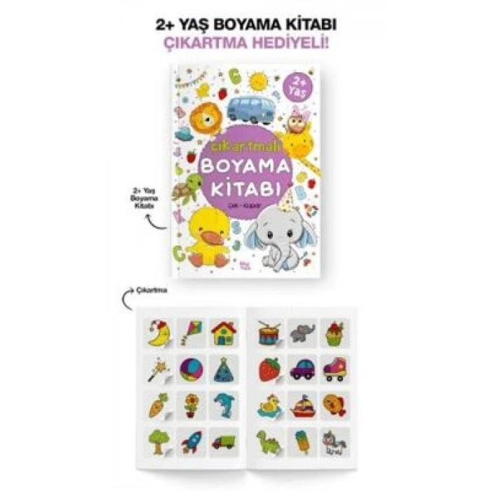 Çıkartmalı Boyama Kitabı Çek Kopar 2 Yaş+- BigKids