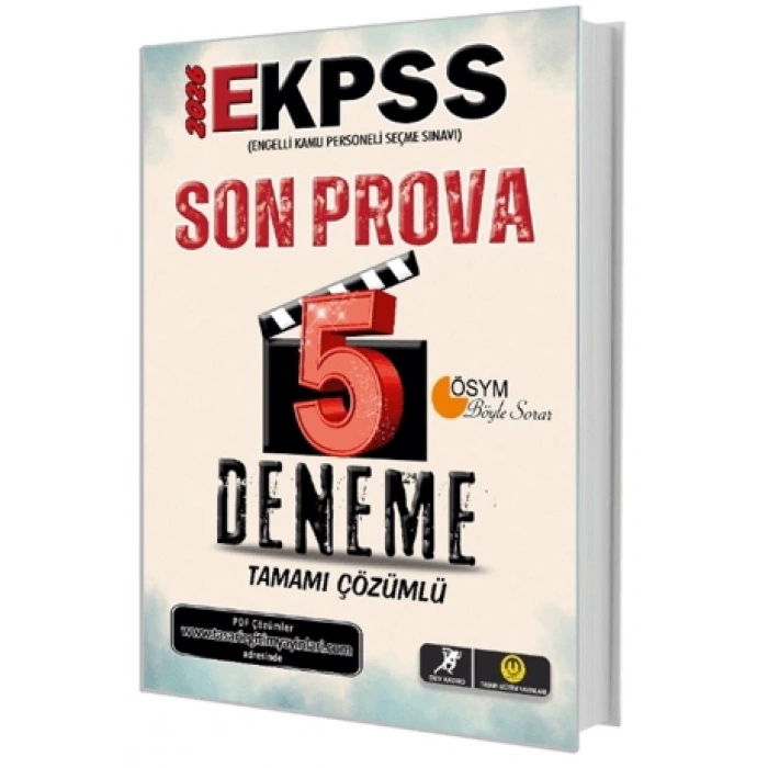E-KPSS Son Prova 5 Çözümlü Deneme-Kolektif-Tasarı Yayıncılık