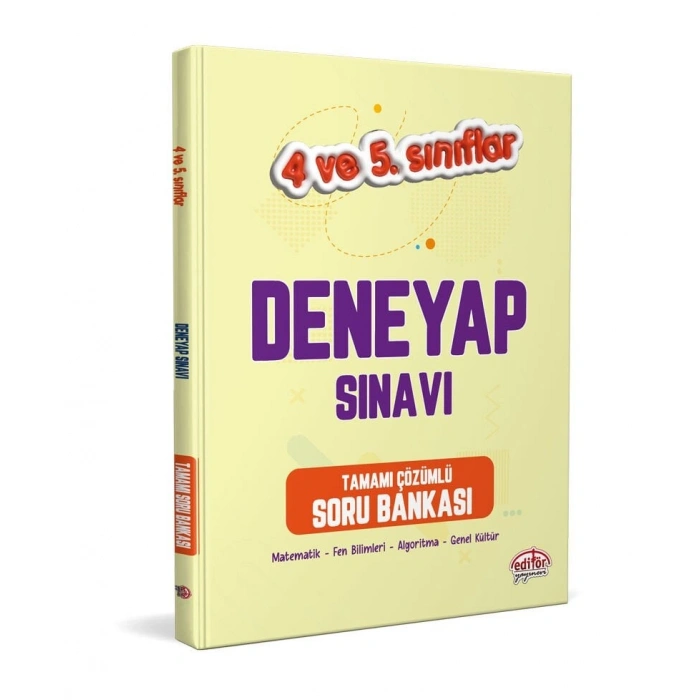 4-5 Deneyap Tamamı Çözümlü Soru Bankası-Editör Yayınları
