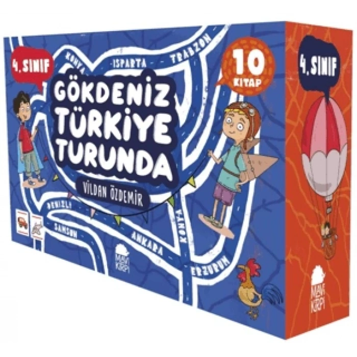 Gökdeniz Türkiye Turunda 1 - 4. Sınıf Hikaye Seti (10 Kitap)-Vildan Özdemir-Mavi kirpi