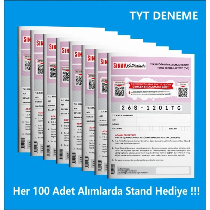 Sınav Kalitesinde 2026 TG TYT Deneme Kitabı-Sınav Yayınları