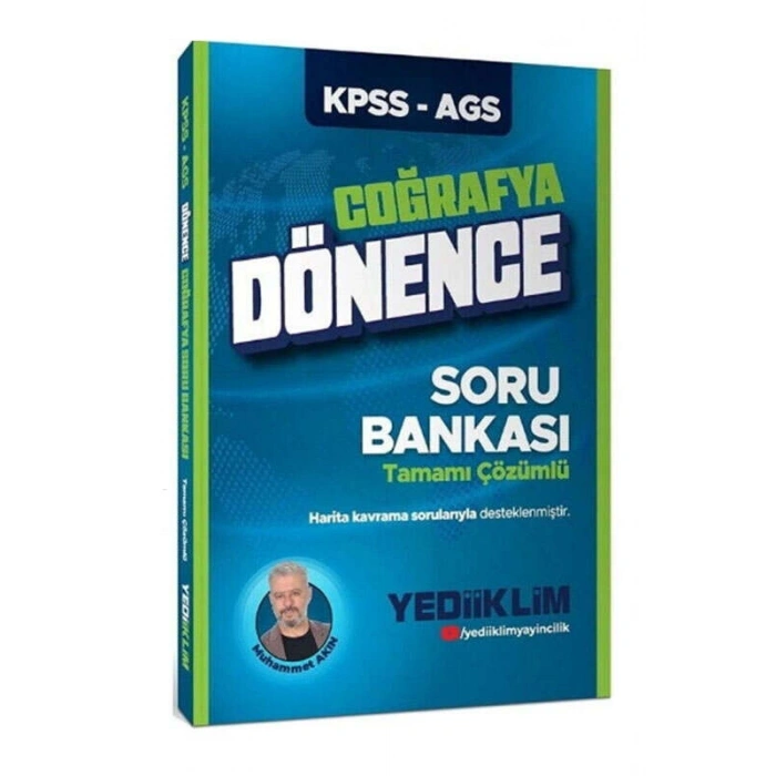 2026 KPSS-AGS Dönence Coğrafya Tamamı Çözümlü Soru Bankası - Yediiklim Yayınları