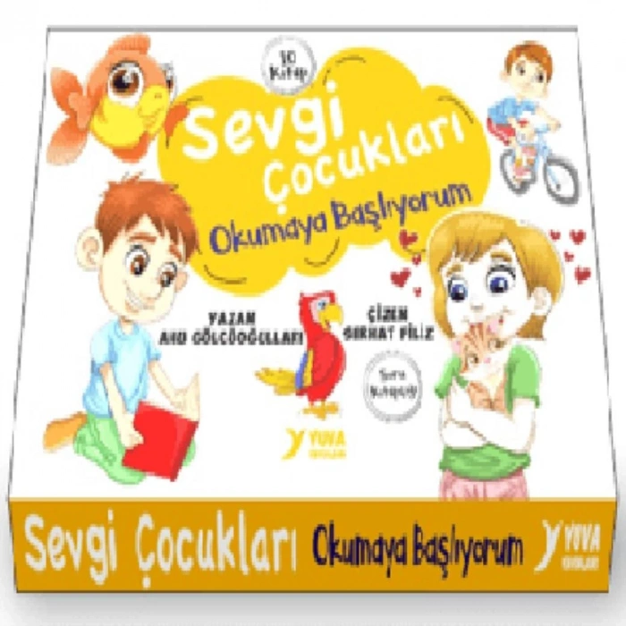 Sevgi Çocukları Okumaya Başlıyor1.Sınıf Büyük Boy 10 Kitap-(Soru Kitapçığı İlaveli)-Yuva Yayınları