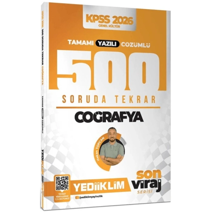 KPSS AGS Son Viraj Serisi Coğrafya Tamamı Yazılı Çözümlü 500 Soruda Genel Tekrar Kampı-Yediiklim Yayınları