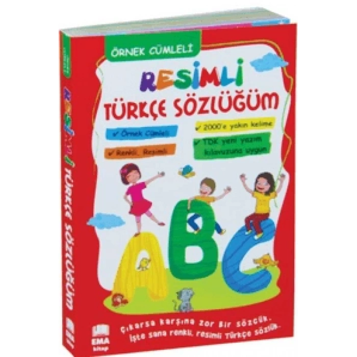 Resimli Türkçe Sözlük Örnek Cümleli (Büyük Boy) 1.Hamur Karton Kapak - Ema Yayınları