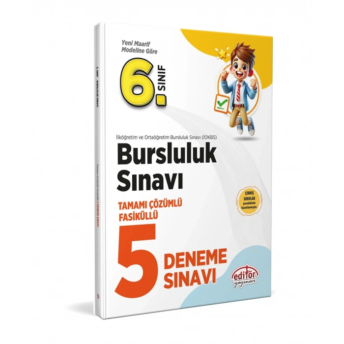 6.Sınıf Bursluluk Sınavı 5 Deneme Maarif Modeli-Editör Yayınları