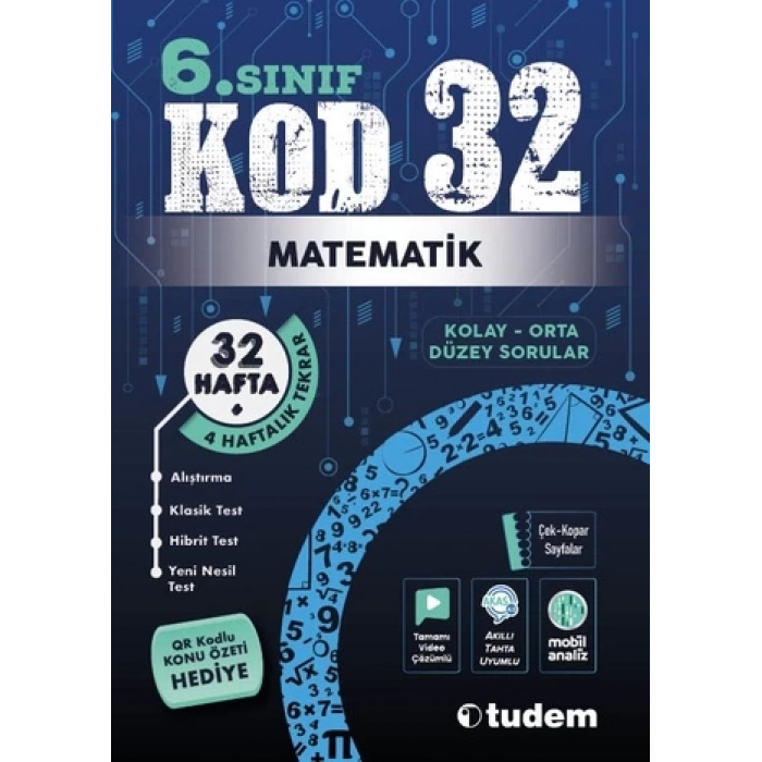 6.Sınıf Matematik Kod 32 - Tudem Yayınları