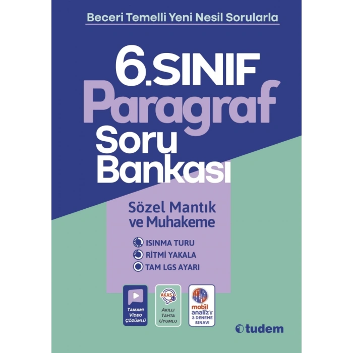 6.Sınıf Paragraf Soru Bankası - Tudem Yayınları
