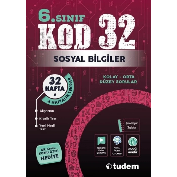 6.Sınıf Sosyal Bilgiler Kod 32 - Tudem Yayınları