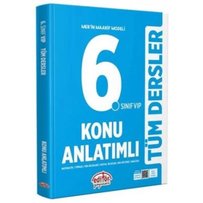 6.Sınıf Tüm Dersler Konu Anlatımı Mavi Kitap - Editör Yayınları