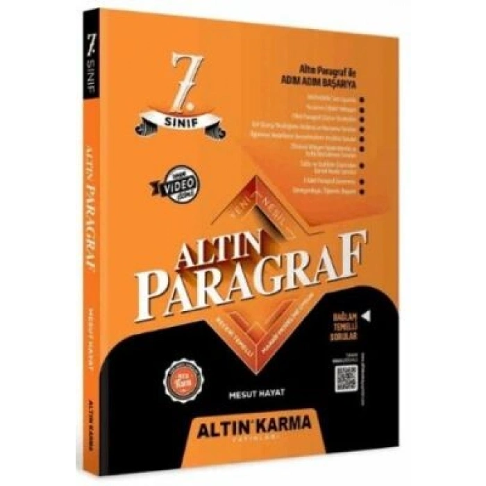 7. Sınıf Paragraf Soru Bankası-Kolektif-Altın Karma Yayınları
