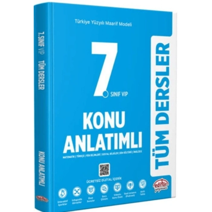 7. Sınıf Tüm Dersler Maarif Model Konu Anlatımlı-Kolektif-Editör Yayınevi