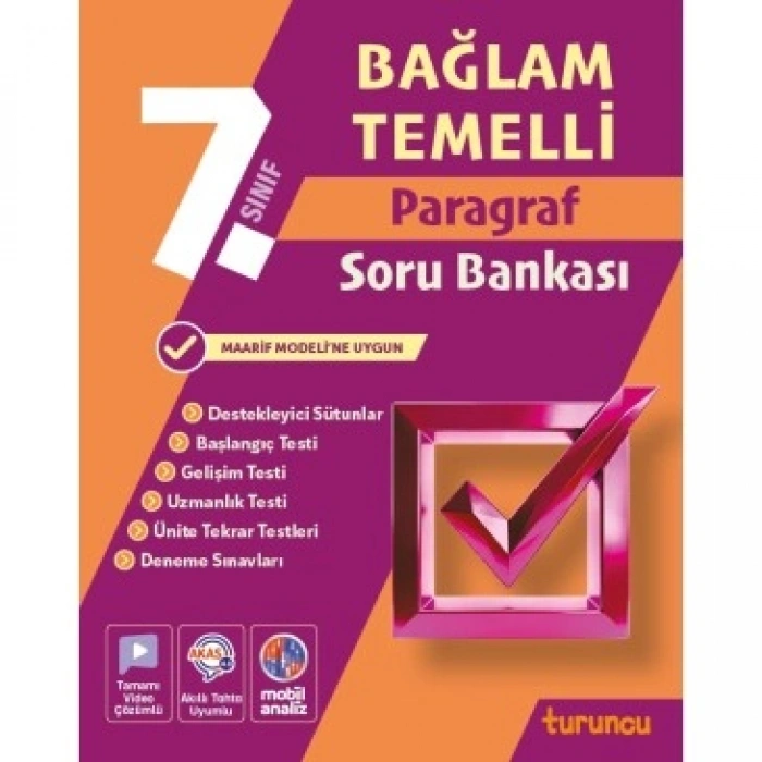 7.Sınıf Bağlam Temelli Paragraf Soru Bankası-Tudem Yayınları