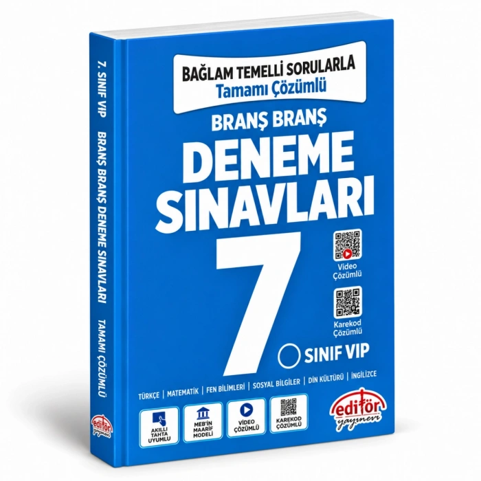 7.Sınıf Branş Branş Tüm Dersler Deneme Sınavları-Editör Yayınları