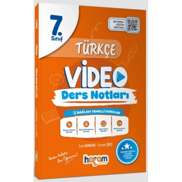 7.Sınıf Türkçe Video Ders Notları(Maarif Model)-Hocam Anlatır Yayınları