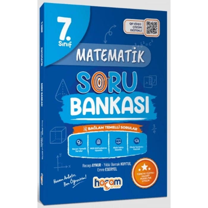 7.Sınıf Matematik Soru Bankası (Maarif Model)-Recep Aynur-Yıldız Berrak Kuytul-Hocam Anlatır Yayınları